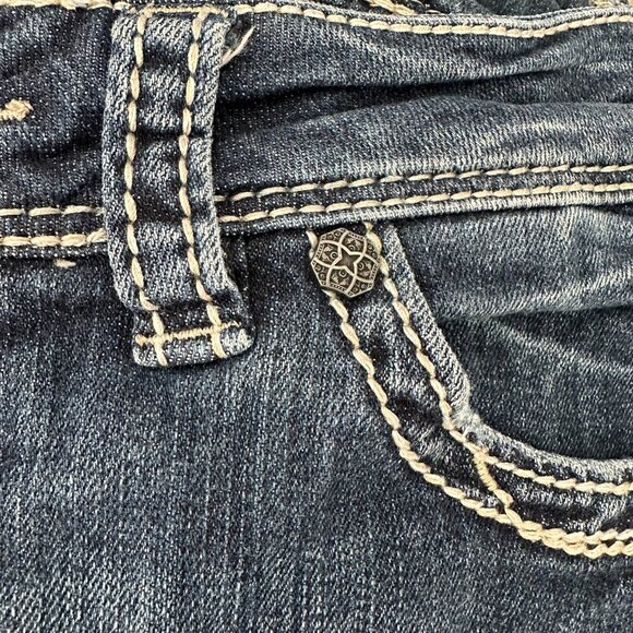 SILVER SUKI STRAIGHT JEANS - THICK STITCHING - Picture 7 of 11